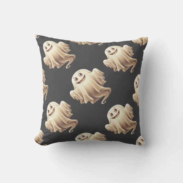 Halloween Ghost Lächeln Kissen (Vorderseite)