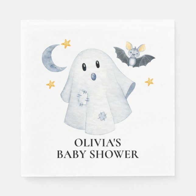 Halloween Ghost Little Boo Baby Dusche Serviette (Vorderseite)