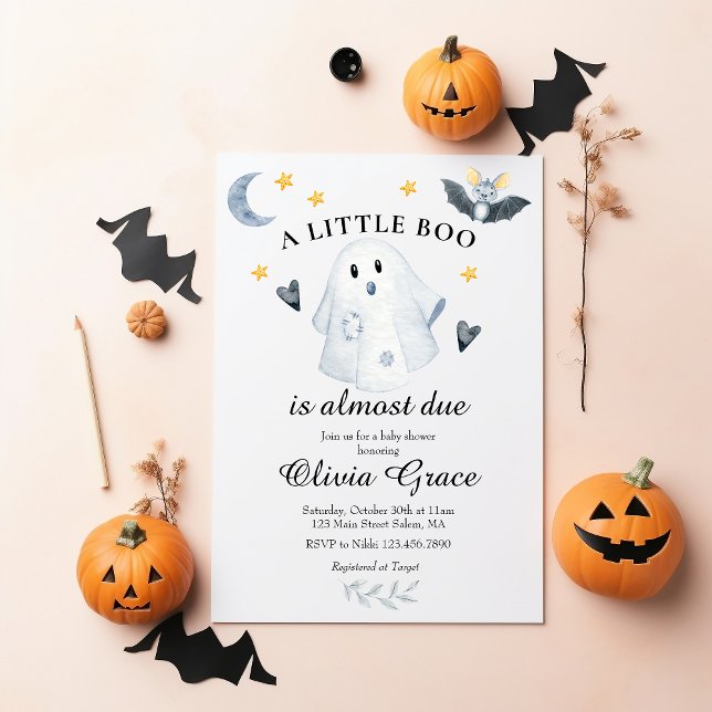 Halloween Ghost Little Boo Baby Shower Einladung (Von Creator hochgeladen)
