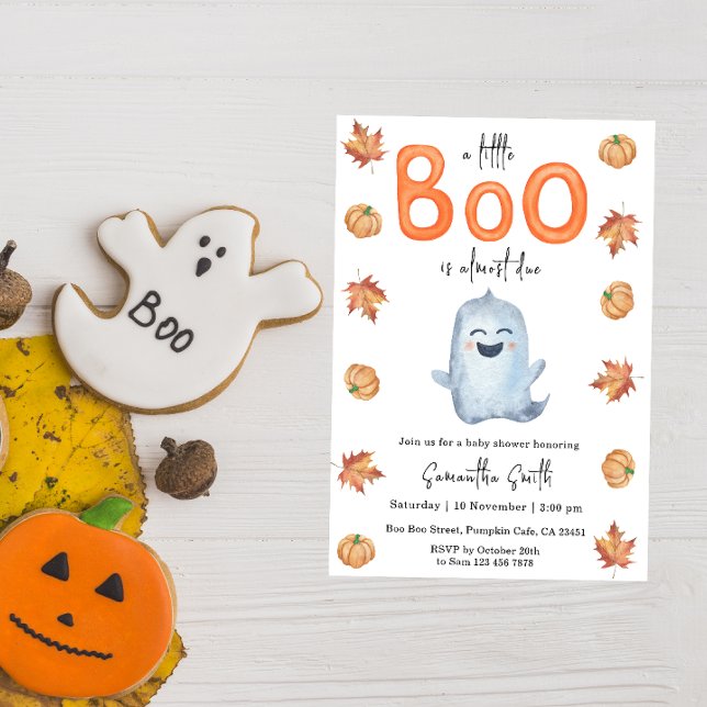 Halloween Ghost Little Boo Baby Shower Einladung (Von Creator hochgeladen)