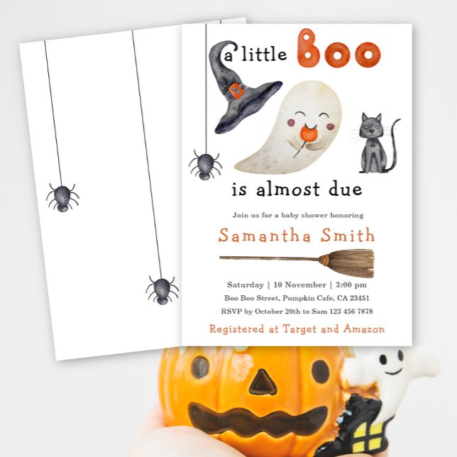 Halloween Ghost Little Boo Baby Shower Einladung (Von Creator hochgeladen)