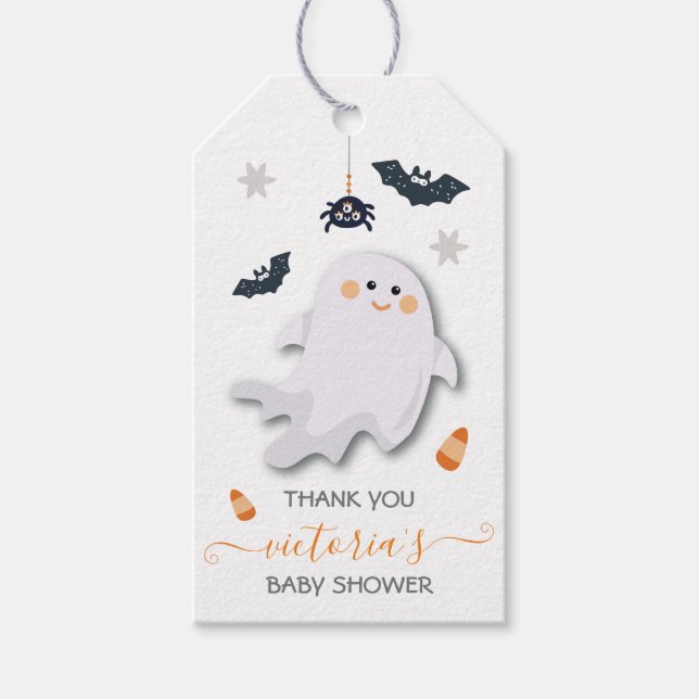 Halloween Ghost Little Boo Geschenkanhänger (Vorderseite)