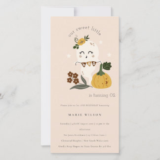 Halloween Ghost Little Boo jedes Alter Geburtstag Dankeskarte