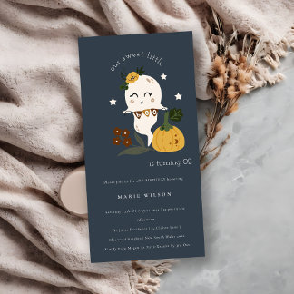 Halloween Ghost Little Boo jedes Alter Geburtstag Dankeskarte