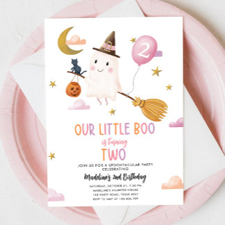 Halloween Ghost Little Boo Spooktacular Geburtstag Einladung