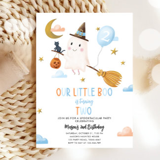 Halloween Ghost Little Boo Spooktacular Geburtstag Einladung