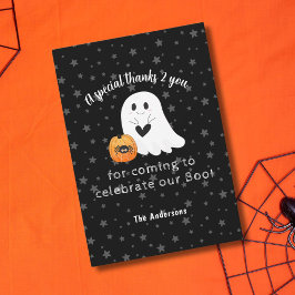 Halloween Ghost Little Boo Zweiter Geburtstag Dankeskarte