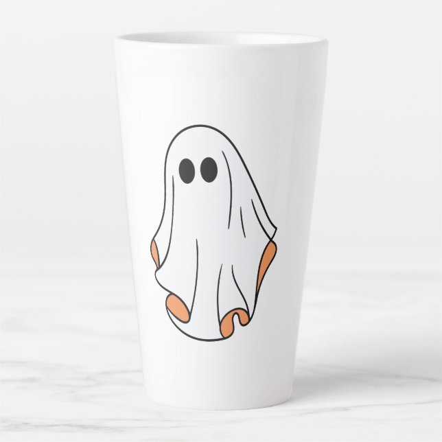 Halloween Ghost, lustiges Halloween, Halloween-Par Milchtasse (Vorderseite)