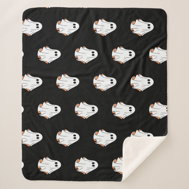 Halloween Ghost, lustiges Halloween, Halloween-Par Sherpadecke (Vorderseite)