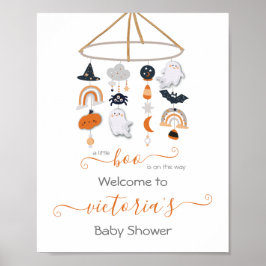 Halloween Ghost Mobile Baby Dusche Poster