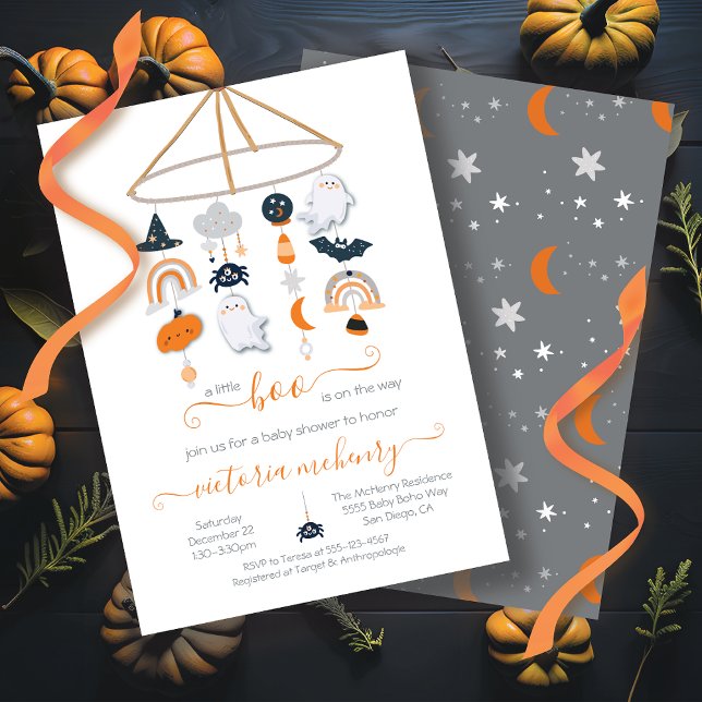 Halloween Ghost Mobile Baby Shower Einladung (Von Creator hochgeladen)