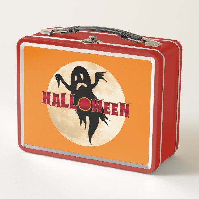 Halloween Ghost Moon Metall Brotdose (Vorderseite)