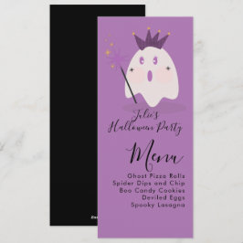 Halloween Ghost Niedlich Ghoul Costume Party Menü Feiertagskarte