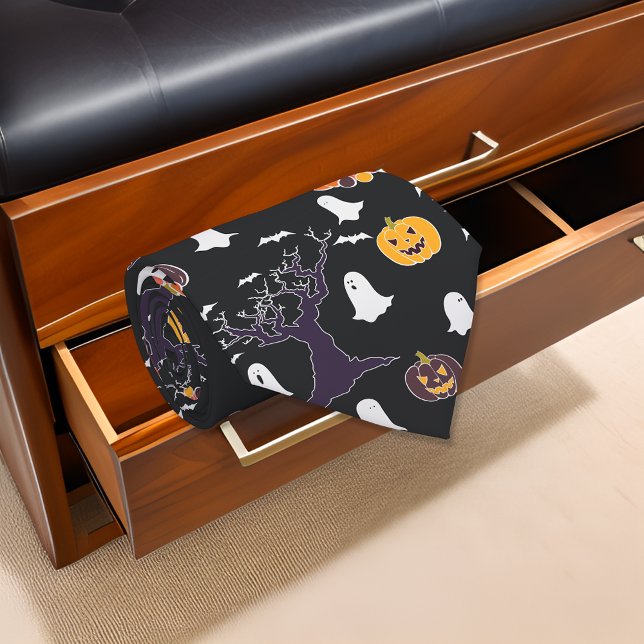 Halloween Ghost Night Pattern Krawatte (Von Creator hochgeladen)