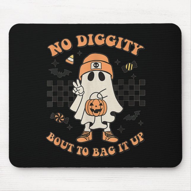 Halloween Ghost No Diggity Bout zum Bag it Up Todd Mousepad (Vorne)