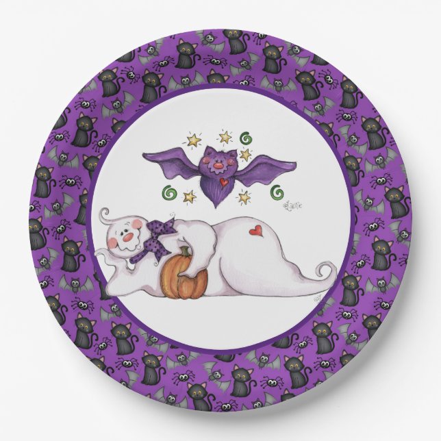 Halloween Ghost Pappteller (Vorderseite)
