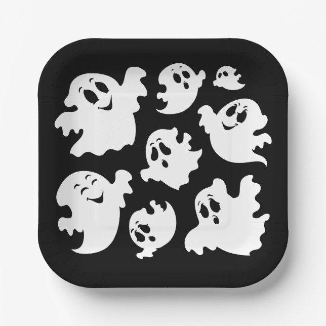 Halloween Ghost Pappteller (Vorderseite)