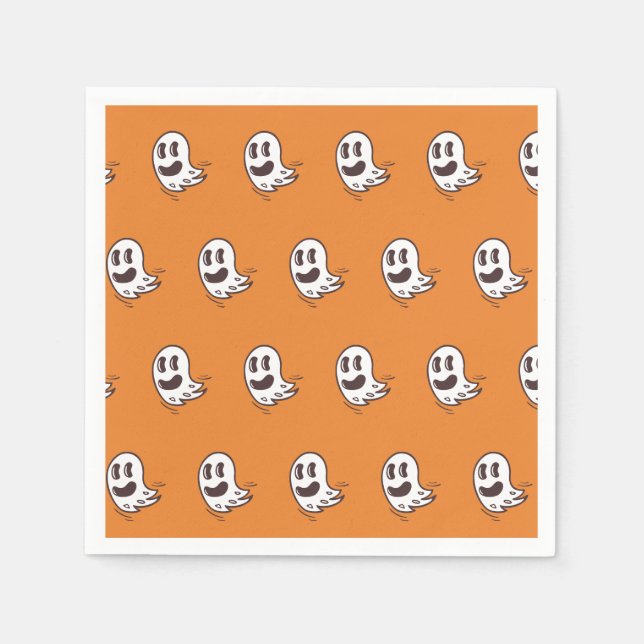 Halloween Ghost Pattern Paper Napkin Serviette (Vorderseite)