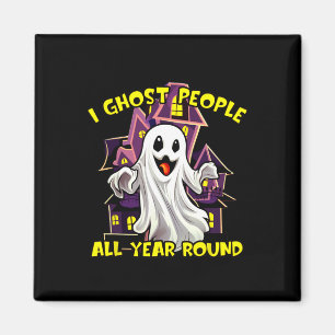 Halloween Ghost People Das ganze Jahr Runde Funny  Magnet