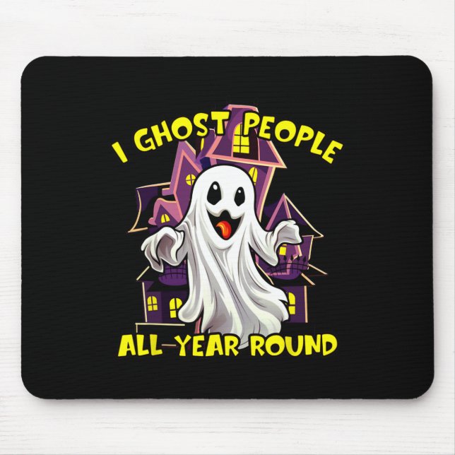 Halloween Ghost People Das ganze Jahr Runde Funny  Mousepad (Vorne)