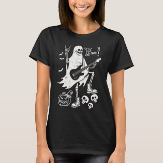 Halloween Ghost Playing Gitarre T-Shirt