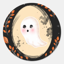 Halloween Ghost Portrait Aufkleber