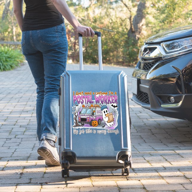 Halloween Ghost,Postal Worker Aufkleber (Koffer Insitu)