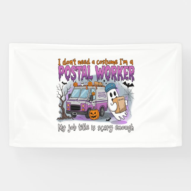 Halloween Ghost, Postarbeiter Banner (Horizontal)