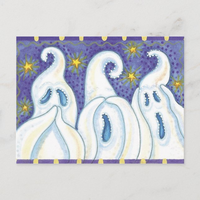Halloween Ghost Postcard Postkarte (Vorderseite)