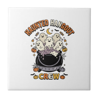 Halloween Ghost Pumpkin Crew Fliese