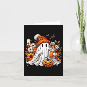 Halloween Ghost Pumpkin Gewürz Latte Blume Fall Co Karte