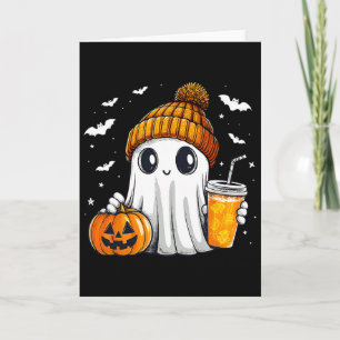 Halloween Ghost Pumpkin Gewürz Latte Herbst Co. Karte