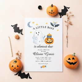 Halloween Ghost Pumpkin Little Boo Baby Shower Inv Einladung