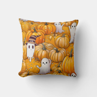 Halloween Ghost & Pumpkin-Muster Kissen