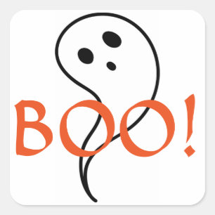 Halloween Ghost Quadratischer Aufkleber