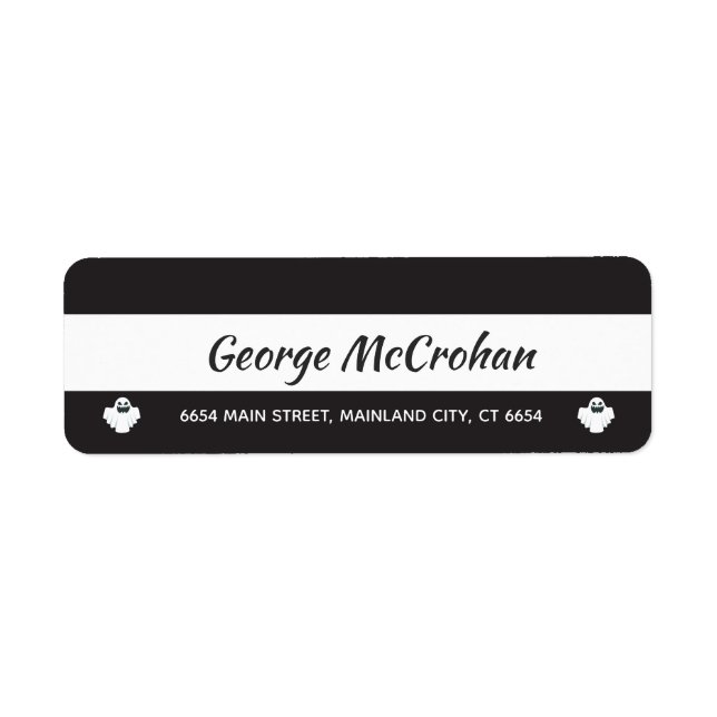 Halloween Ghost-Rücksendeadresse (Vorne)