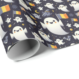 Halloween Ghost Rumänische Flaggenfarben Geschenkpapier
