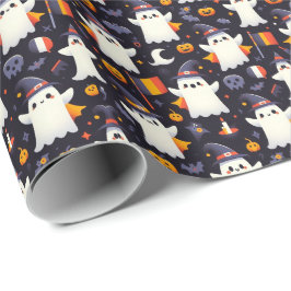 Halloween Ghost Rumänische Flaggenfarben Geschenkpapier