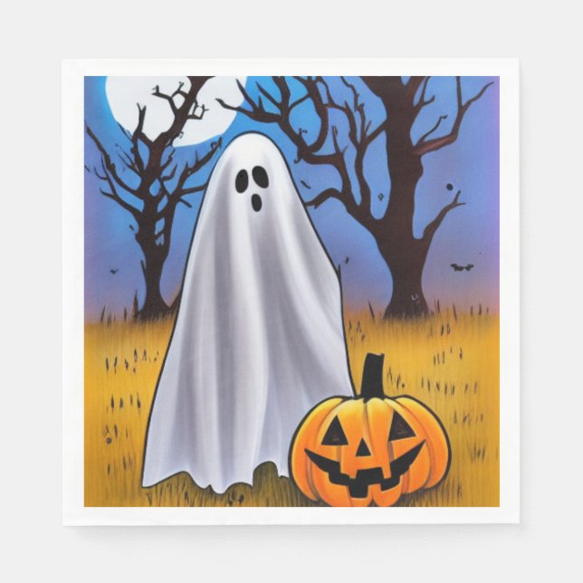 Halloween Ghost Serviette (Vorderseite)