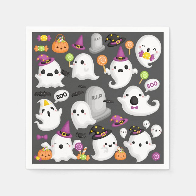 Halloween Ghost Serviette (Vorderseite)