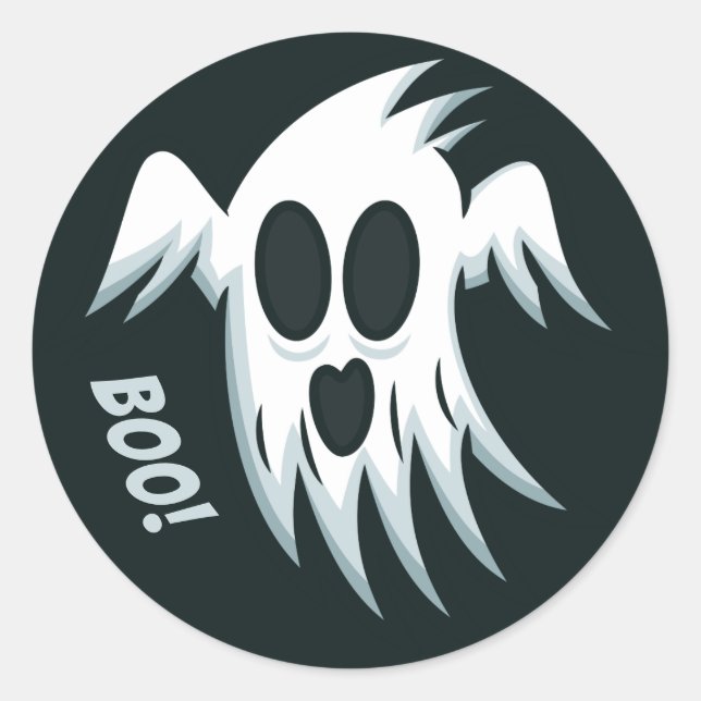 Halloween Ghost-Sondersticker Runder Aufkleber (Vorderseite)