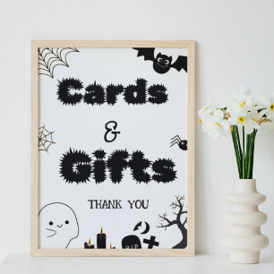 Halloween Ghost spookkarte und Geschenke danke Poster