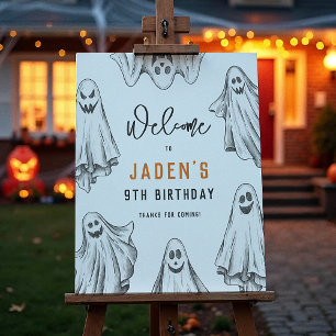 Halloween Ghost Spooktacular Geburtstags Begrüßung Poster