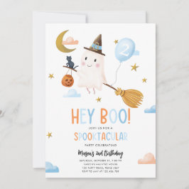 Halloween Ghost Spooktacular Hey Boo Boy Geburtsta Einladung