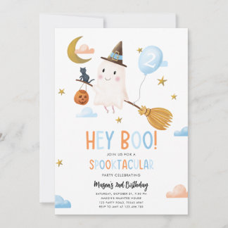 Halloween Ghost Spooktacular Hey Boo Boy Geburtsta Einladung