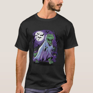 Halloween Ghost Spooky Dinosaur TRex Kids Kleinkin T-Shirt