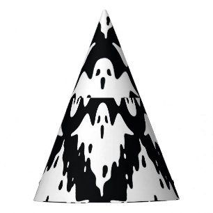 Halloween Ghost Spooky Nahtloses Muster Partyhütchen