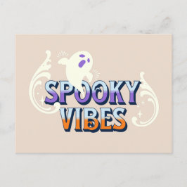 Halloween Ghost Spooky Vibes Retro Postkarte