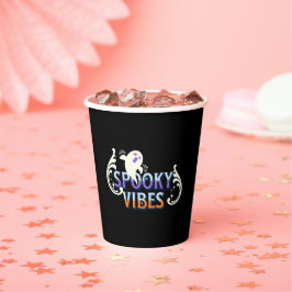 Halloween Ghost Spooky Vibes Typografy Letting Pappbecher