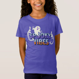 Halloween Ghost Spooky Vibes Typografy Letting T-Shirt